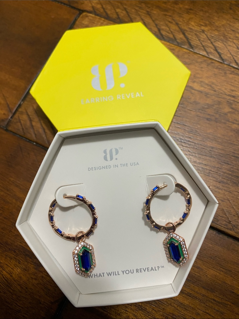 Bomb Party OG Originals Earrings - Lab Created Burma Blue Spinel -Rose Gold